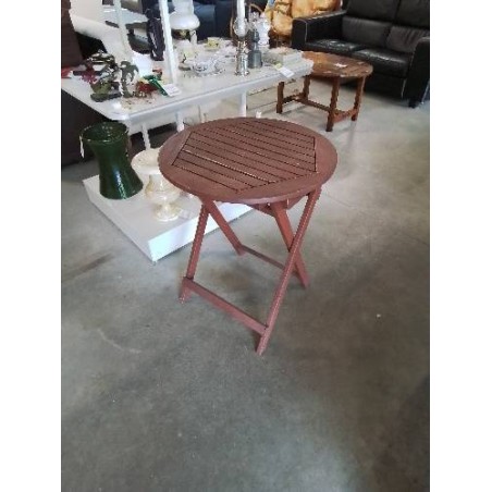 TABLE DE JARDIN RONDE  PLIANTE 