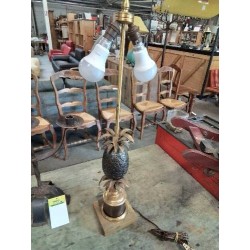 LAMPE MÉTAL ANANAS DANS LE GOUT DE LA MAISON CHARLES ANNÉES 70