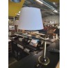 LAMPE DE BUREAU ORIENTABLE LAITON ET MÉTAL NOIR AJ ECRU ANNÉES 50/60