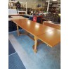 TABLE RECTANGULAIRE A ENTRETOISE EXTENSIBLE BOIS CLAIR 177X95X77CM
