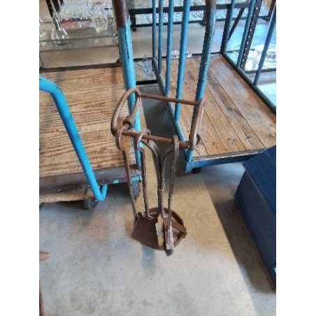 SERVITEUR DE CHEMINÉE FER FORGÉ 4 PIÈCES 