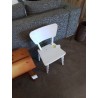 CHAISE ENFANT BOIS PEINT BLANC ANNÉES 50