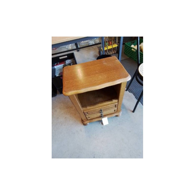 CHEVET 1 NICHE 2 TIROIRS PIEDS BOULES STYLE RÉGENCE 