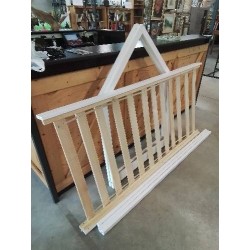 LIT MAISONNETTE ENFANT BOIS BLANC 90X190CM