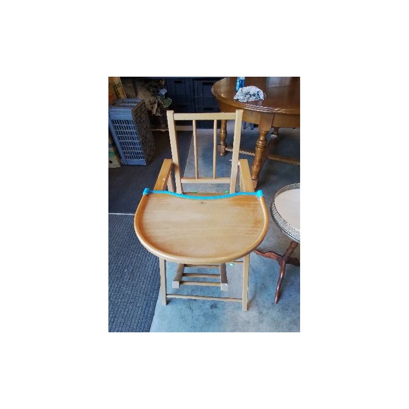 CHAISE HAUTE BEBE BOIS CLAIR ANNÉES 50