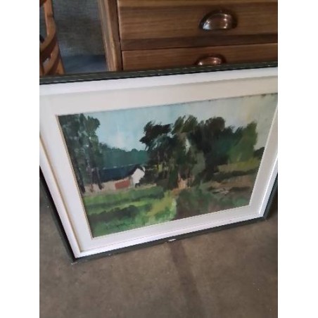 HUILE SUR PAPIER PAYSAGE J.LEVASSEUR (1935-2024)