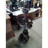 PORTE PLANTE A ROULETTES RESINE MARRON SIMO ITALY 5 POTS ANNÉES 70
