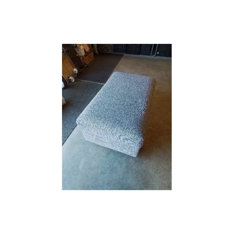 POUF COFFRE RECTANGULAIRE TISSU GRIS