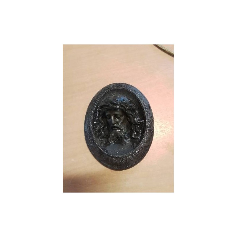 CADRE MÉDAILLON RÉGULE CHRIST FIN XIXE