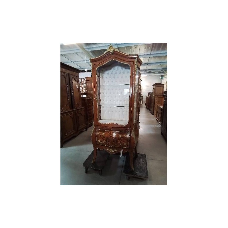 ARGENTIER STYLE LOUIS XV BOIS MARQUETÉ GARNITURES BRONZE