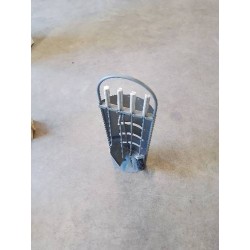SERVITEUR DE CHEMINÉE MÉTAL GRIS 5 PIÈCES 