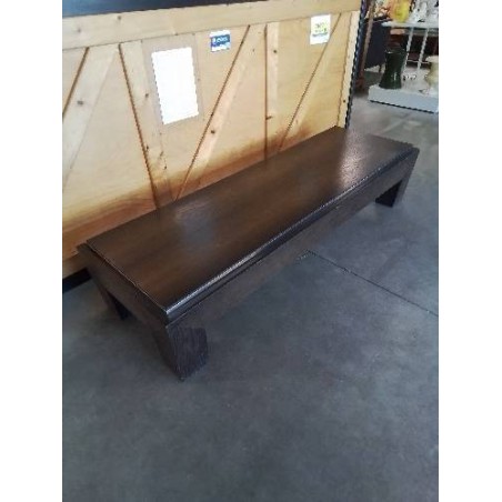TABLE BASSE RECTANGULAIRE BOIS GAINÉ MÉTAL CHROMÉ 