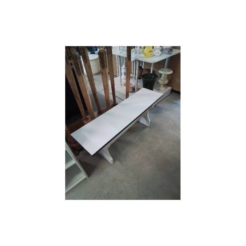 BANC BOIS BLANC LISERÉ BLEU