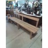 BANC BOIS A ENTRETOISE ET DOSSIER DÉBUT XXE 200CM
