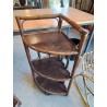 ÉTAGÈRE D’ANGLE ROTIN ET VANNERIE 3 TABLETTES ANNÉES 60