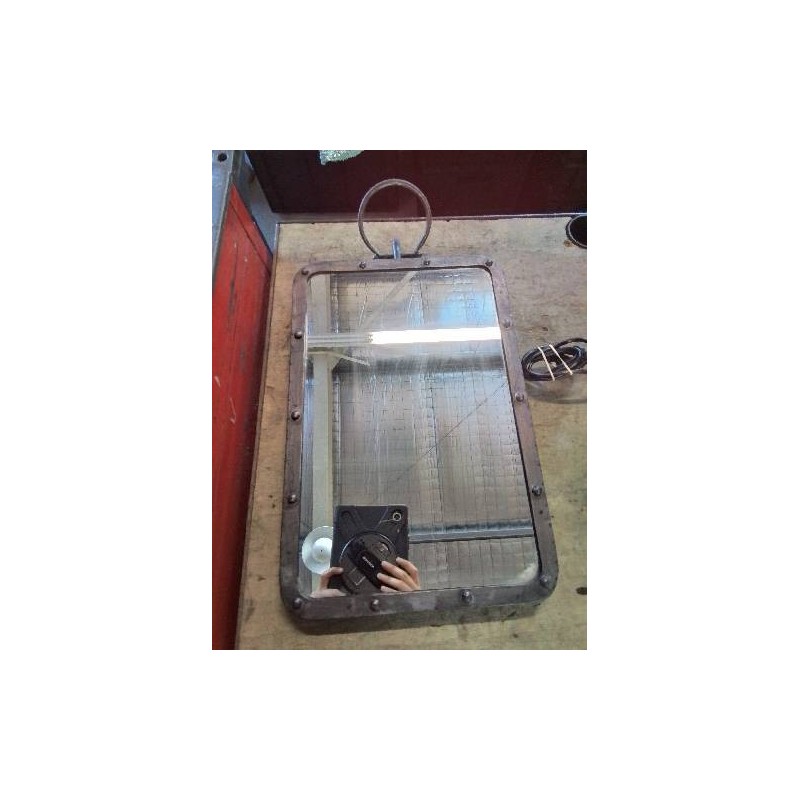MIROIR RECTANGULAIRE MÉTAL GRIS