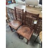 PAIRE DE CHAISES  BISTROT BOIS ASSISE GRAVÉE DÉBUT XXE 