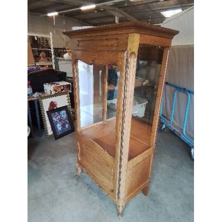 ARGENTIER BOIS CLAIR MOULURÉ 1 PORTE STYLE RÉGENCE COQUILLE 