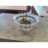 LUSTRE ROND LAITON A PALMETTES ET PAMPILLES EN L\'ÉTAT 