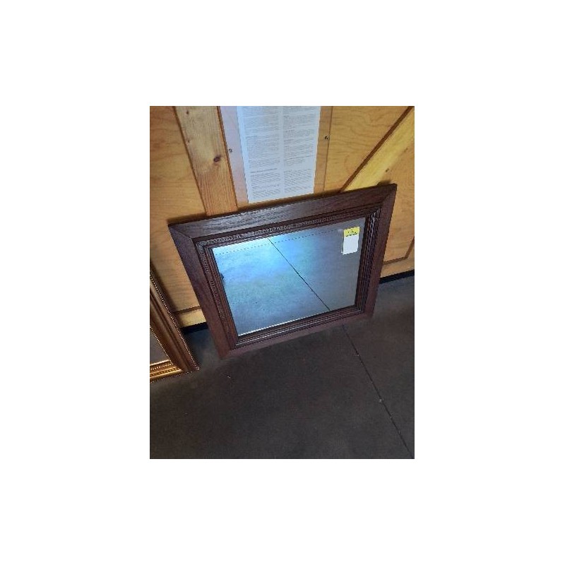 MIROIR RECTANGULAIRE BOIS MOULURÉ ET GRAVÉ 