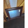 MIROIR RECTANGULAIRE BOIS MOULURÉ ET GRAVÉ 