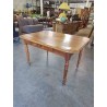 TABLE RECTANGULAIRE BOIS CLAIR PIEDS TOURNÉS 1 TIROIRS LOUIS PHILIPPE 
