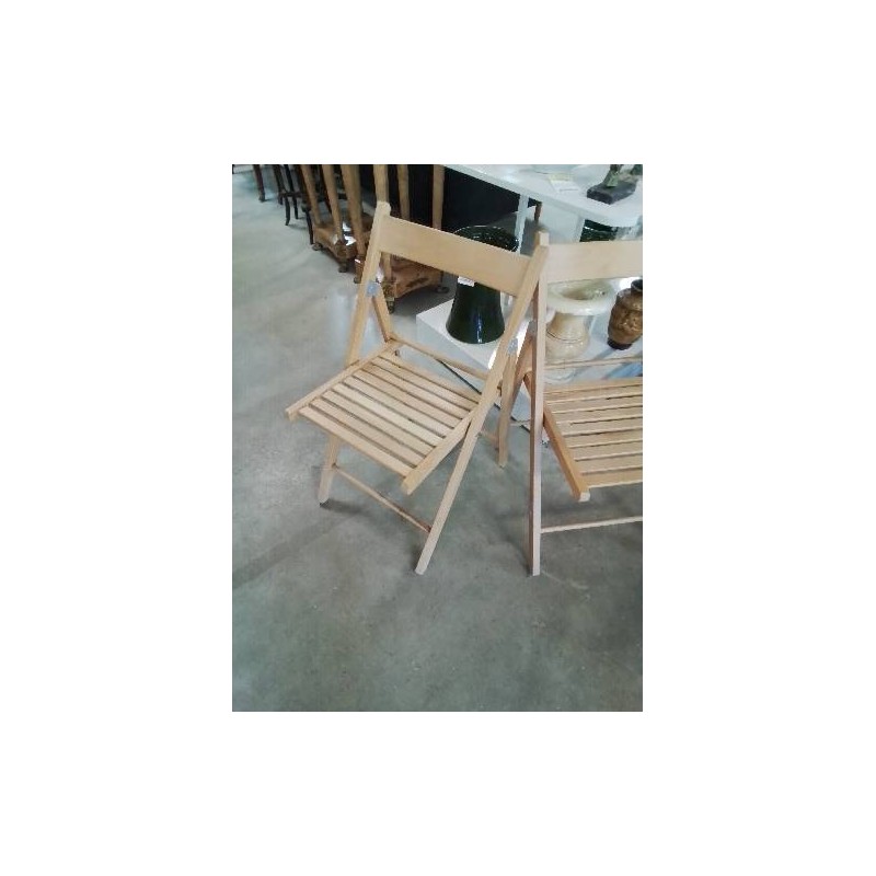 CHAISE PLIANTE BOIS CLAIR ASSISE AJOURÉ 
