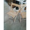 CHAISE PLIANTE BOIS CLAIR ASSISE AJOURÉ 