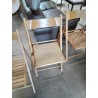 CHAISE PLIANTE BOIS CLAIR ASSISE CANNÉE HABITAT ANNÉES 80