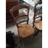CHAISE BOIS PAILLÉ DOSSIER CHANTOURNÉ STYLE RÉGENCE 