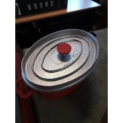 COCOTTE OVALE ALU ROUGE ARDOR 34X25CM
