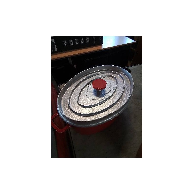 COCOTTE OVALE ALU ROUGE ARDOR 34X25CM