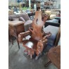FAUTEUIL TECK SCULPTÉ 