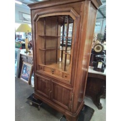 BUFFET VERRIER BOIS CLAIR MOULURÉ 2 PORTES 3 TIROIRS 