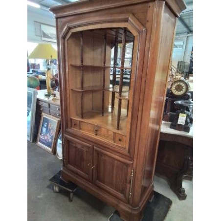 BUFFET VERRIER BOIS CLAIR MOULURÉ 2 PORTES 3 TIROIRS 