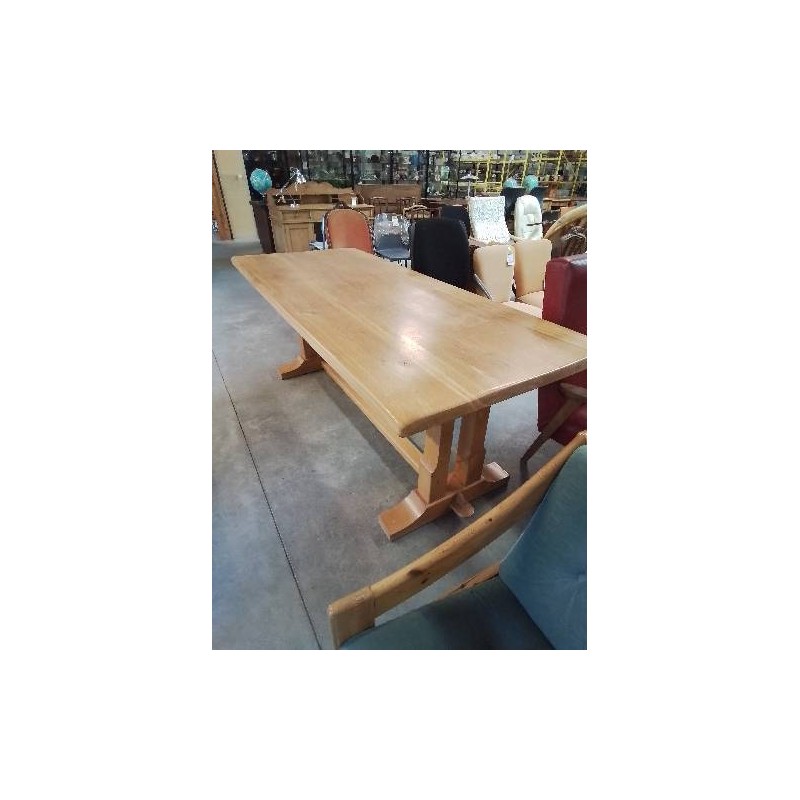 TABLE MONASTÈRE BOIS CLAIR 200X83X75,5CM
