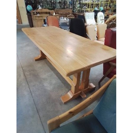 TABLE MONASTÈRE BOIS CLAIR 200X83X75,5CM