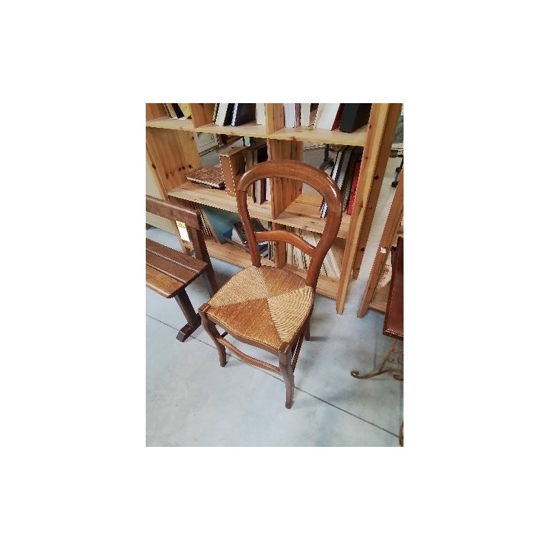 CHAISE BOIS PAILLÉ NAPOLÉON III 