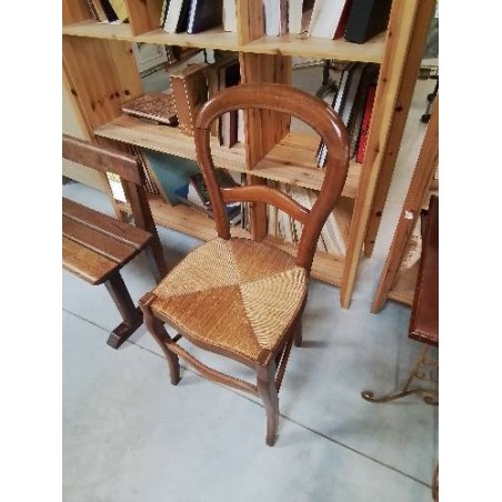 CHAISE BOIS PAILLÉ NAPOLÉON III 