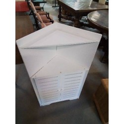 ENCOIGNURE BOIS BLANC 2 PORTES 1 NICHE 