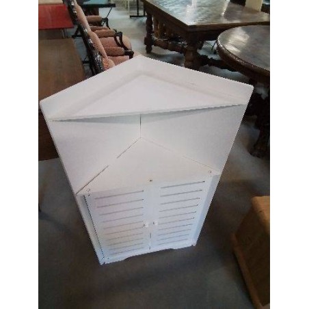 ENCOIGNURE BOIS BLANC 2 PORTES 1 NICHE 
