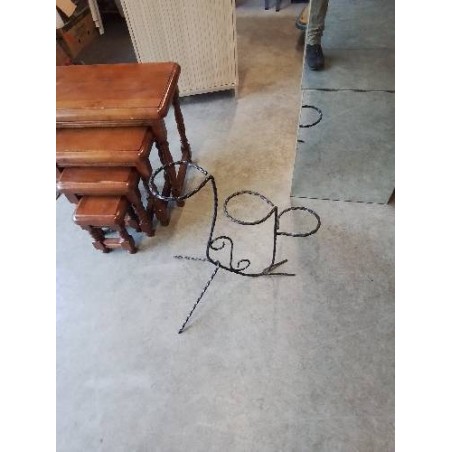 PORTE PLANTE 3 POTS FER FORGÉ ANNÉES 60