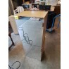 ÉLÉMENT MURAL 1 PORTE MIROIR BOIS CLAIR 