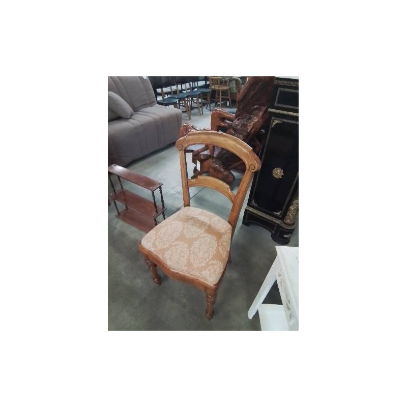 CHAISE CINTRÉ BOIS CLAIR ASDISE ECRU ORANGÉ LOUIS PHILIPPE 