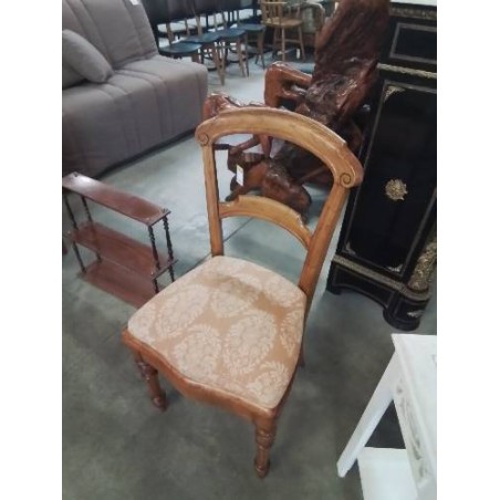 CHAISE CINTRÉ BOIS CLAIR ASDISE ECRU ORANGÉ LOUIS PHILIPPE 