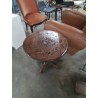 GUERIDON ROND BOIS SCULPTÉ 
