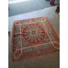 TAPIS CARRÉ MAINE FAIT MAIN ORANGÉ 