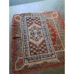 TAPIS LAINE ECRU MARRON 135X71CM