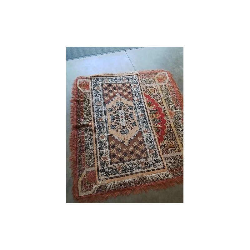 TAPIS LAINE ECRU MARRON 135X71CM