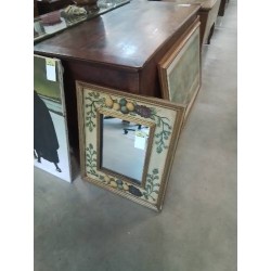 MIROIR RECTANGULAIRE BOIS DORÉ AUX FRUITS 